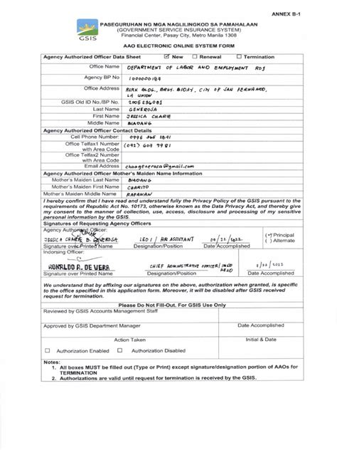 gsis aao certification|NEW AAO Electronic Online System Form .